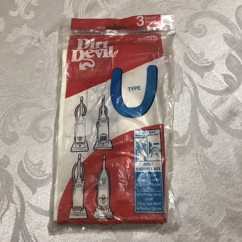 Dirt Devil Type U Vacuum Bags (3-Pack), 3920047001 Sealed Bag‎